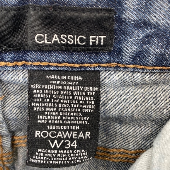 Rocawear Classic Fit Jeans Size 34 - Picture 7 of 8